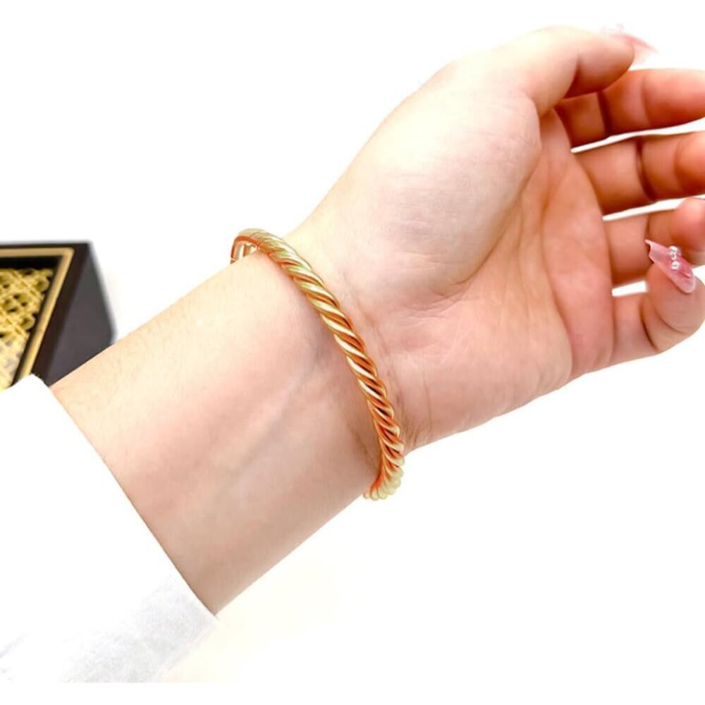 Artisan Crafted Solid Copper Bracelet - Twisted B… - image 3